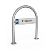 Round hoops for parking sign | to be fixed by plugs